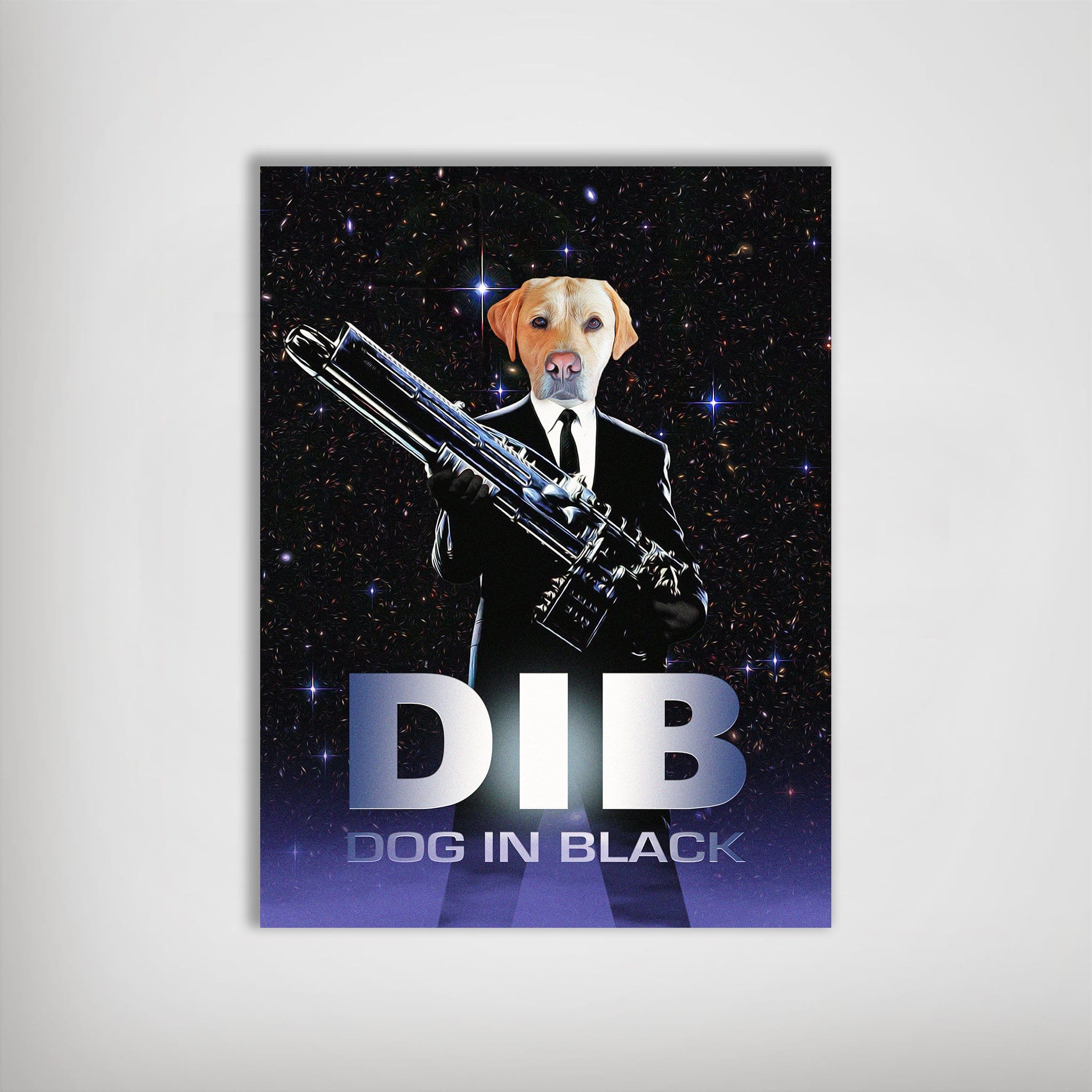 &#39;Dog in Black&#39; Personalized Pet Poster