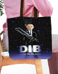 'Dog in Black' Personalized Tote Bag