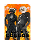 'Charlie's Doggos' Personalized 2 Pet Standing Canvas