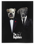 Manta personalizada para 2 mascotas 'The Dogfathers' 