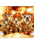 'The Firefighters' Personalized 3 Pet Poster