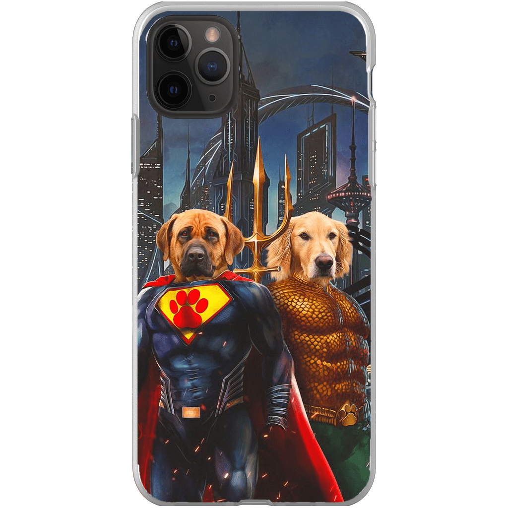 &#39;Superdog &amp; Aquadog&#39; Personalized 2 Pet Phone Case