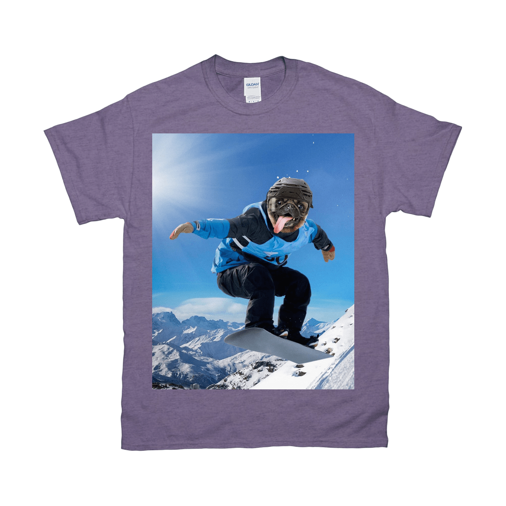 &#39;The Snowboarder&#39; Personalized Pet T-Shirt