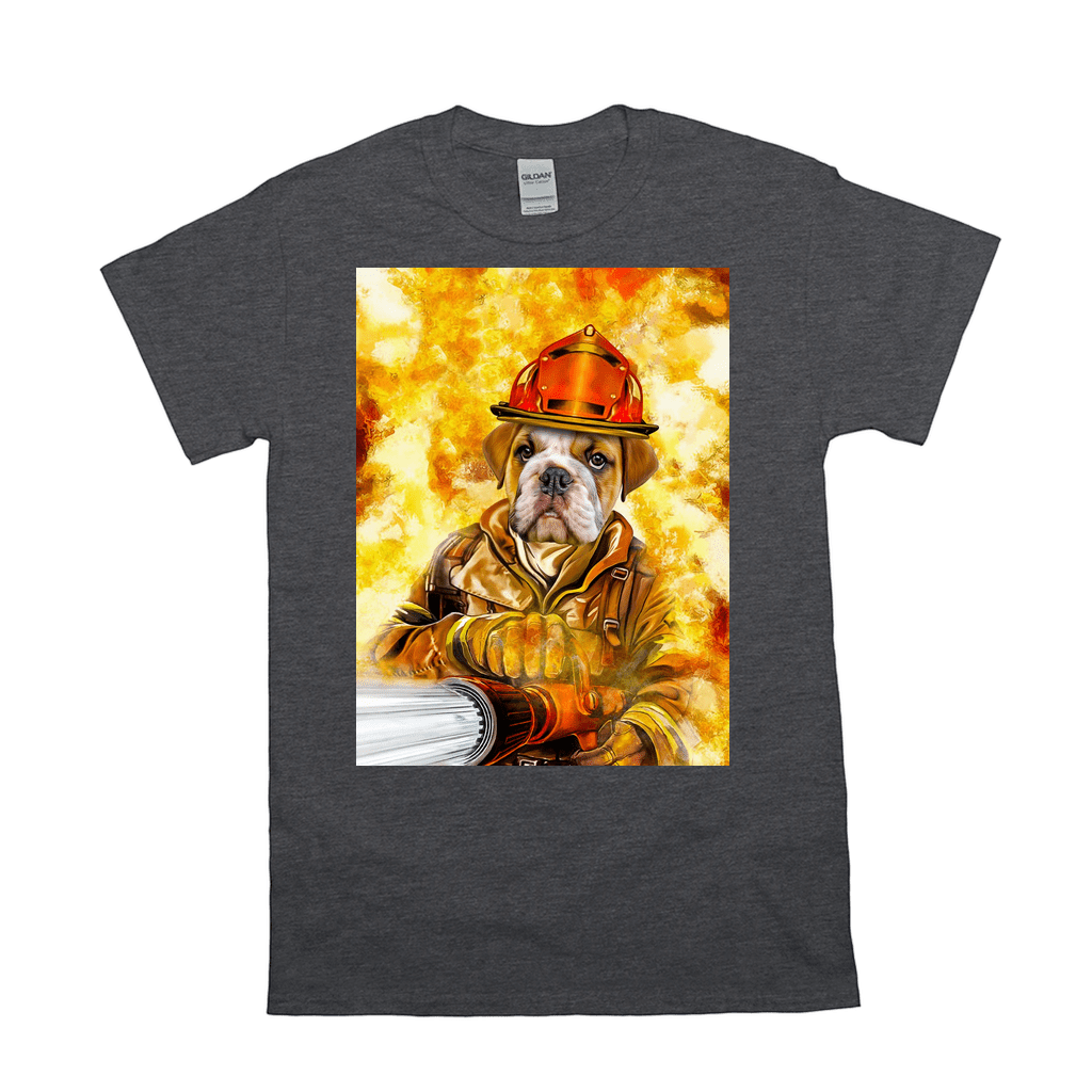 &#39;The Firefighter&#39; Personalized Pet T-Shirt