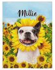 'The Sunflower' Personalized Pet Blanket