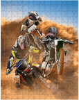 'The Motocross Riders' Personalized 3 Pet Puzzle