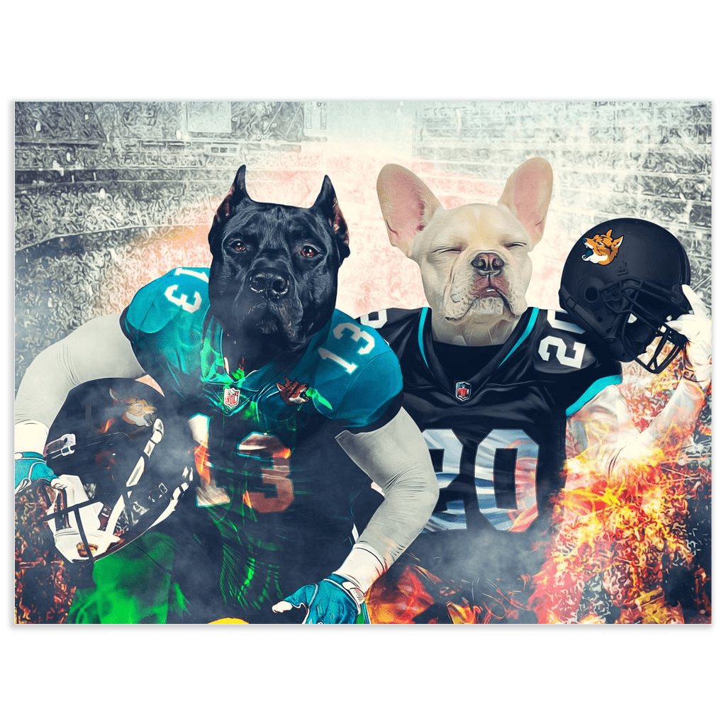 &#39;Jacksonville Doggos&#39; Personalized 2 Pet Poster