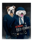 'AC/Doggos' Personalized 2 Pet Standing Canvas