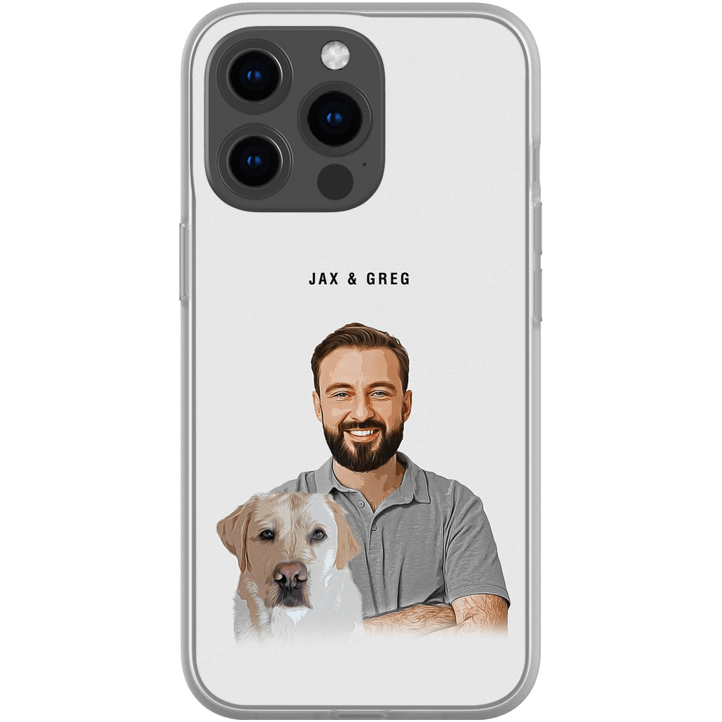 Personalized Modern Pet &amp; Human Phone Case