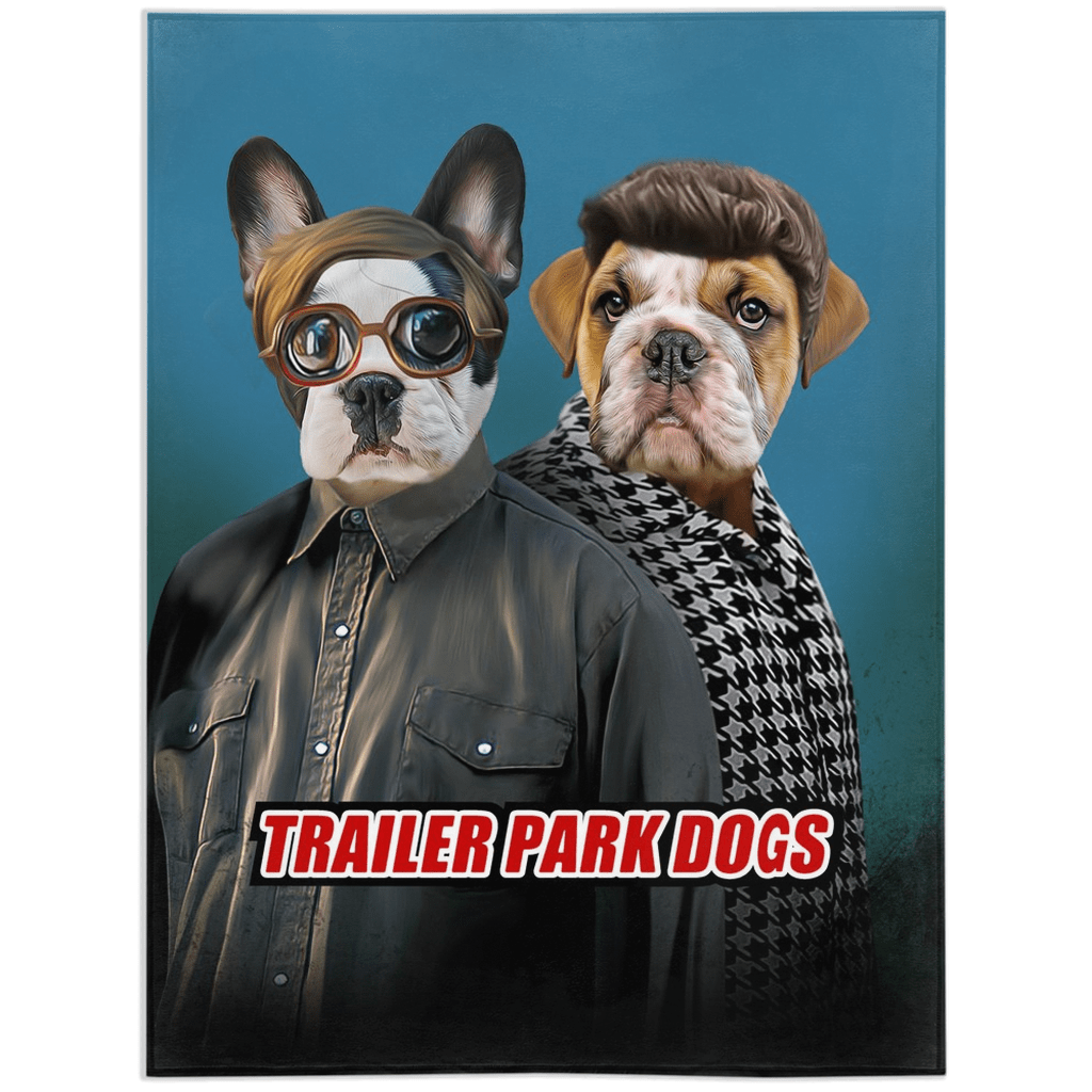 &#39;Trailer Park Dogs 2&#39; Manta personalizada para 2 mascotas 