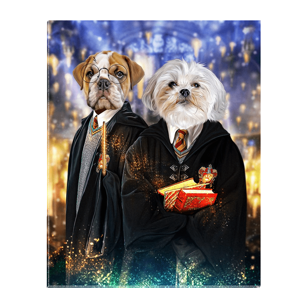 &#39;Harry Dogger 2&#39; Personalized 2 Pet Standing Canvas