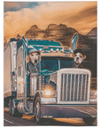 'The Truckers' Personalized 2 Pet Blanket