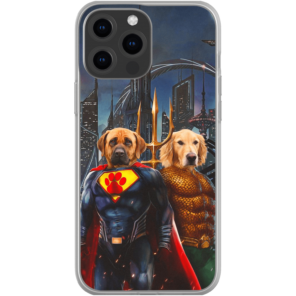 &#39;Superdog &amp; Aquadog&#39; Personalized 2 Pet Phone Case