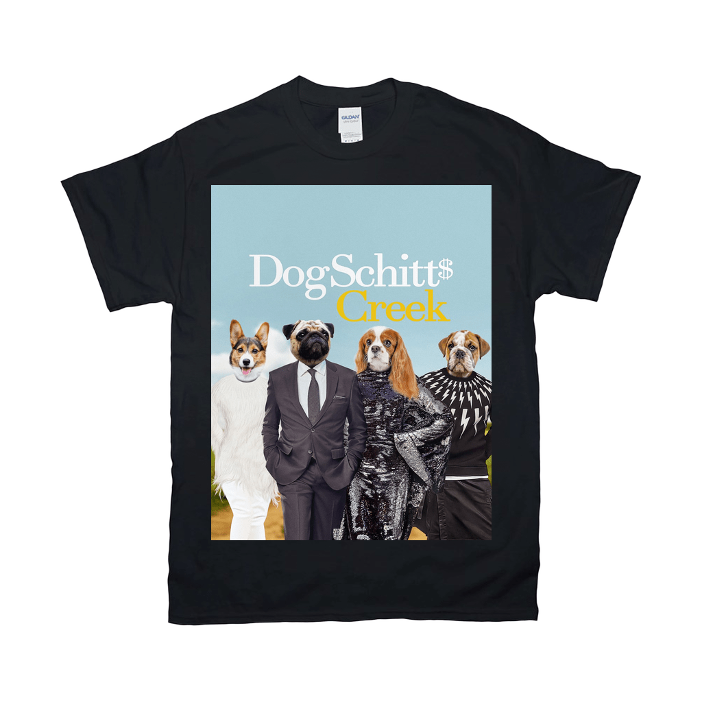 Camiseta personalizada para 4 mascotas &#39;DogSchitt&#39;s Creek&#39; 