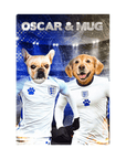 'England Doggos' Personalized 2 Pet Standing Canvas