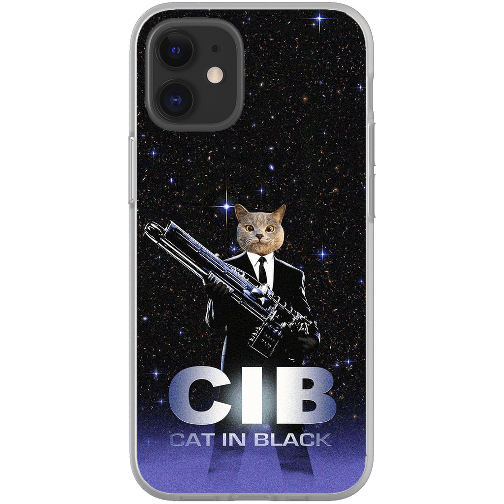 &#39;Cat in Black&#39; Personalized Phone Case