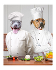 'The Chefs' Personalized 2 Pet Standing Canvas