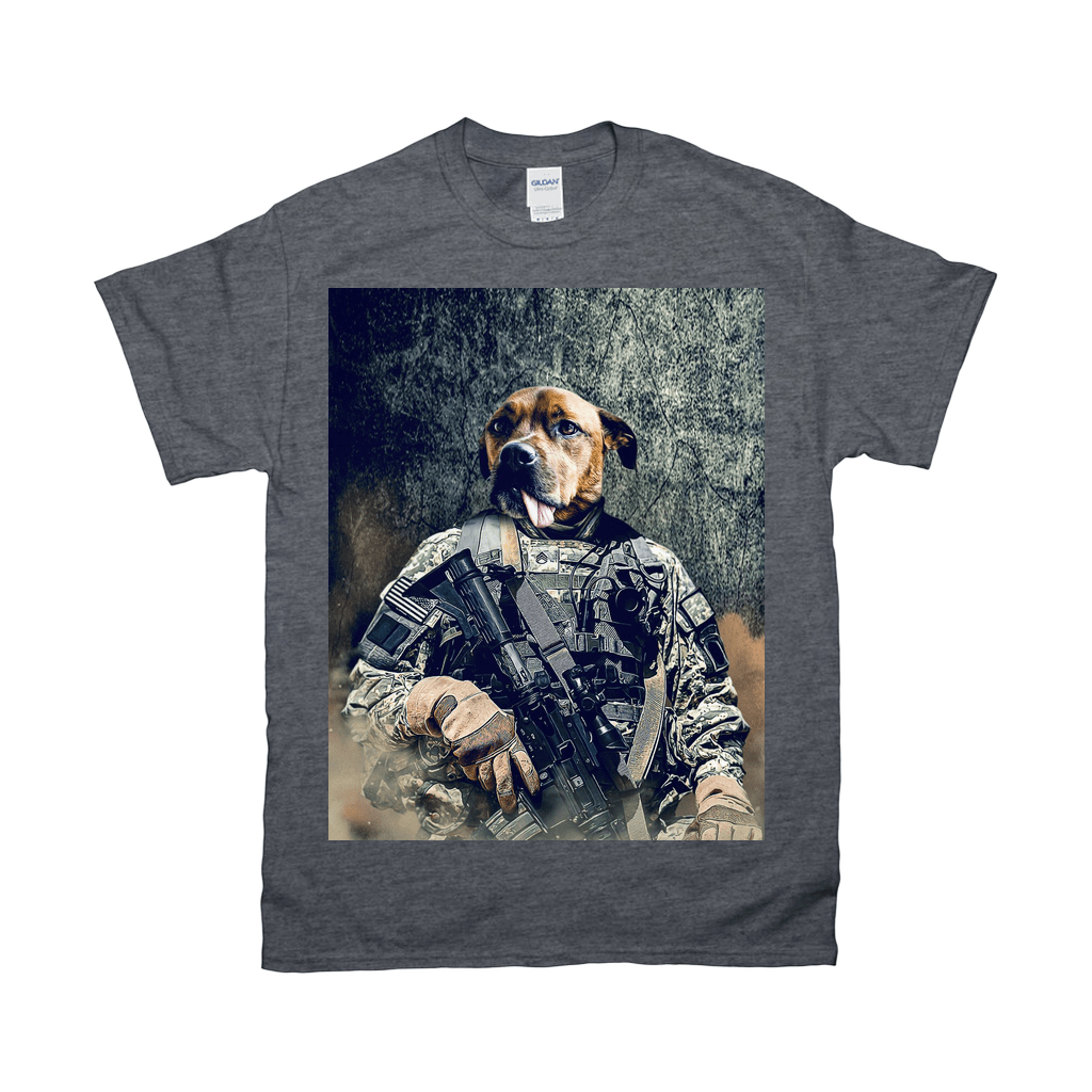Camiseta personalizada para mascotas &#39;The Army Veteran&#39;