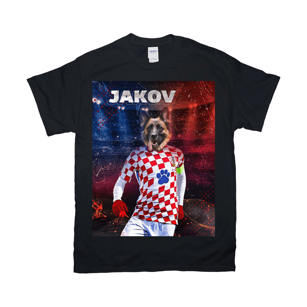 &#39;Croatia Doggos Soccer&#39; Personalized Pet T-Shirt