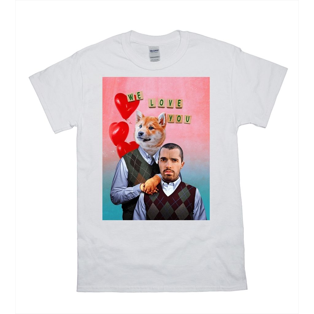 &#39;Step Doggo/Human Valentines&#39; Personalized Pet T-Shirt