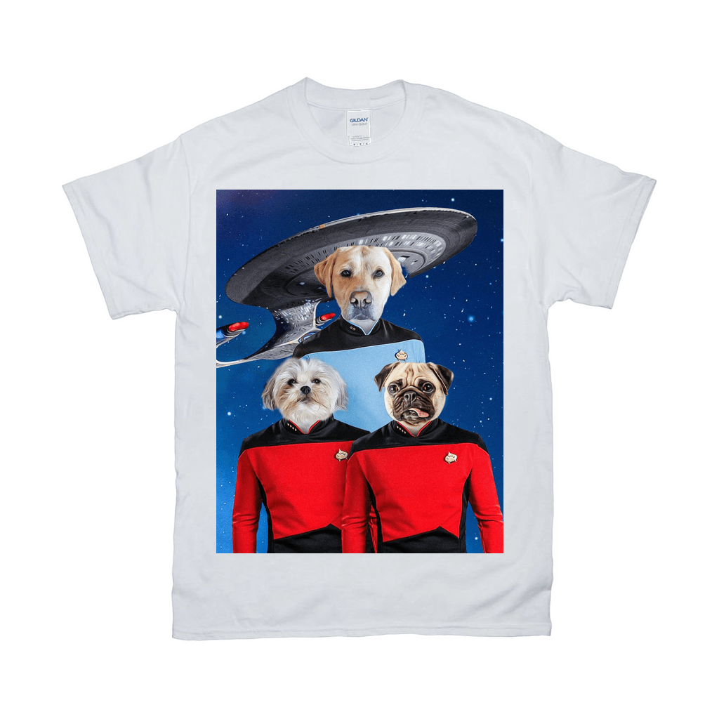 Camiseta personalizada con 3 mascotas &#39;Doggo-Trek&#39;