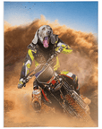 'The Motocross Rider' Personalized Pet Blanket