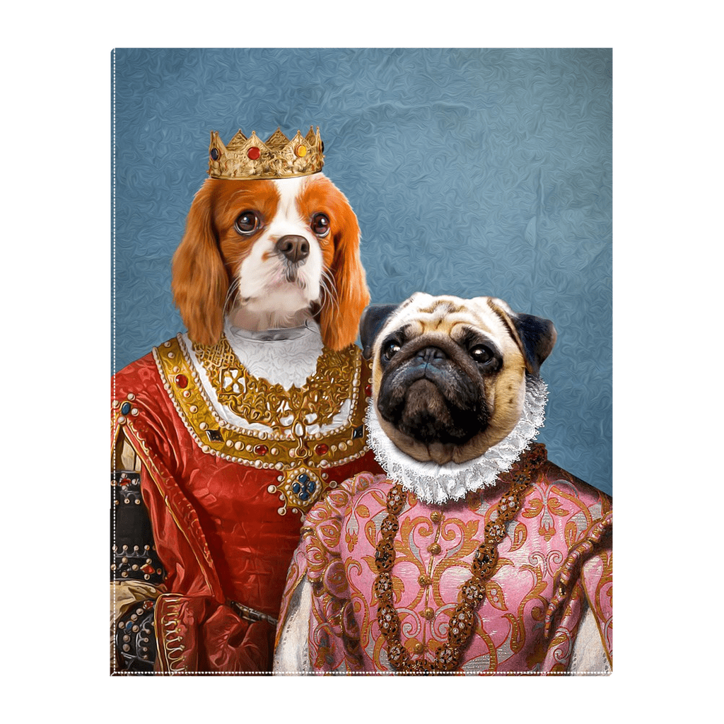 &#39;Queen and Archduchess&#39; Personalized 2 Pet Standing Canvas