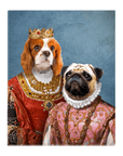 'Queen and Archduchess' Personalized 2 Pet Standing Canvas