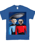 Camiseta personalizada para 2 mascotas 'Doggo-Trek' 