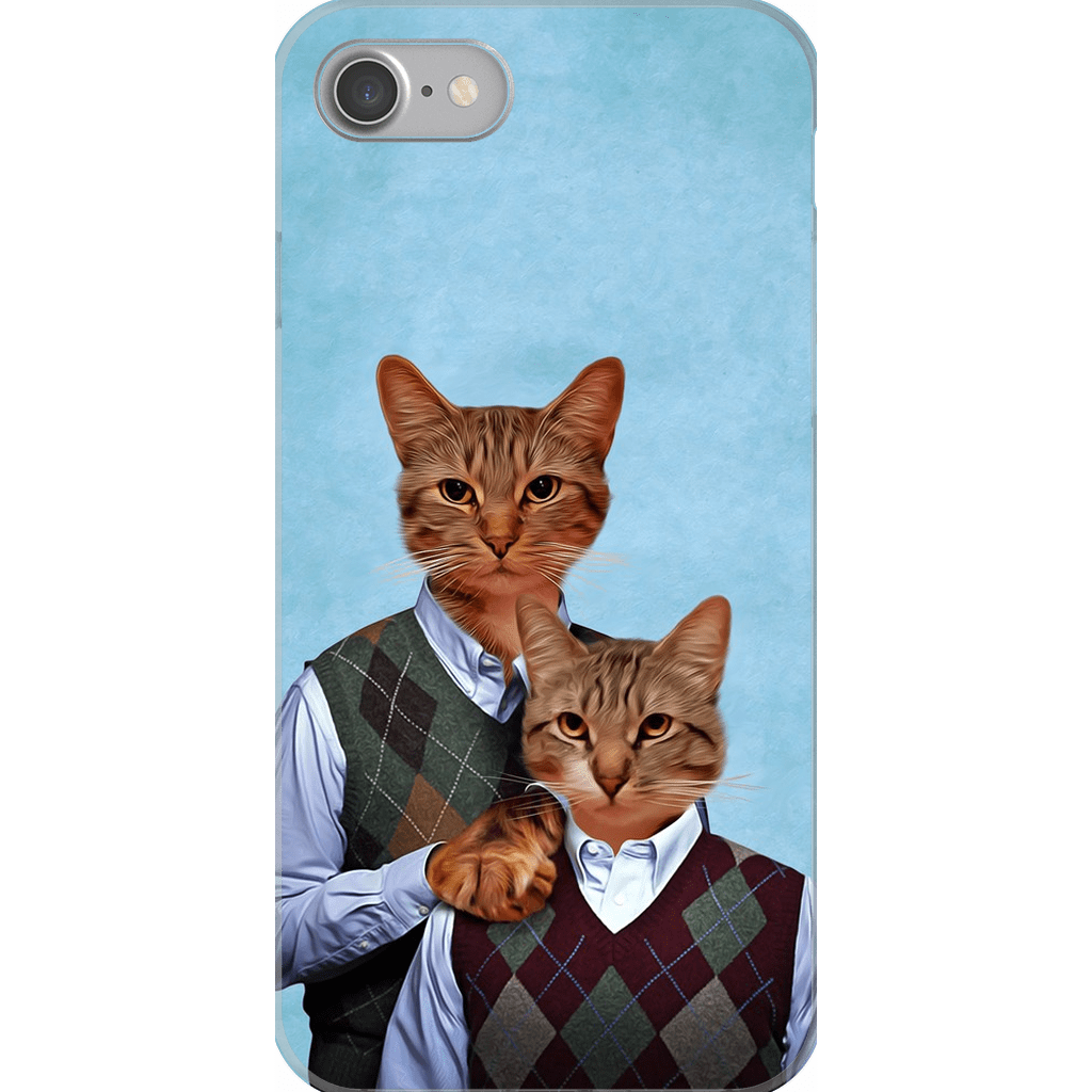 &#39;Step Kitties&#39; Personalized 2 Cat Phone Case