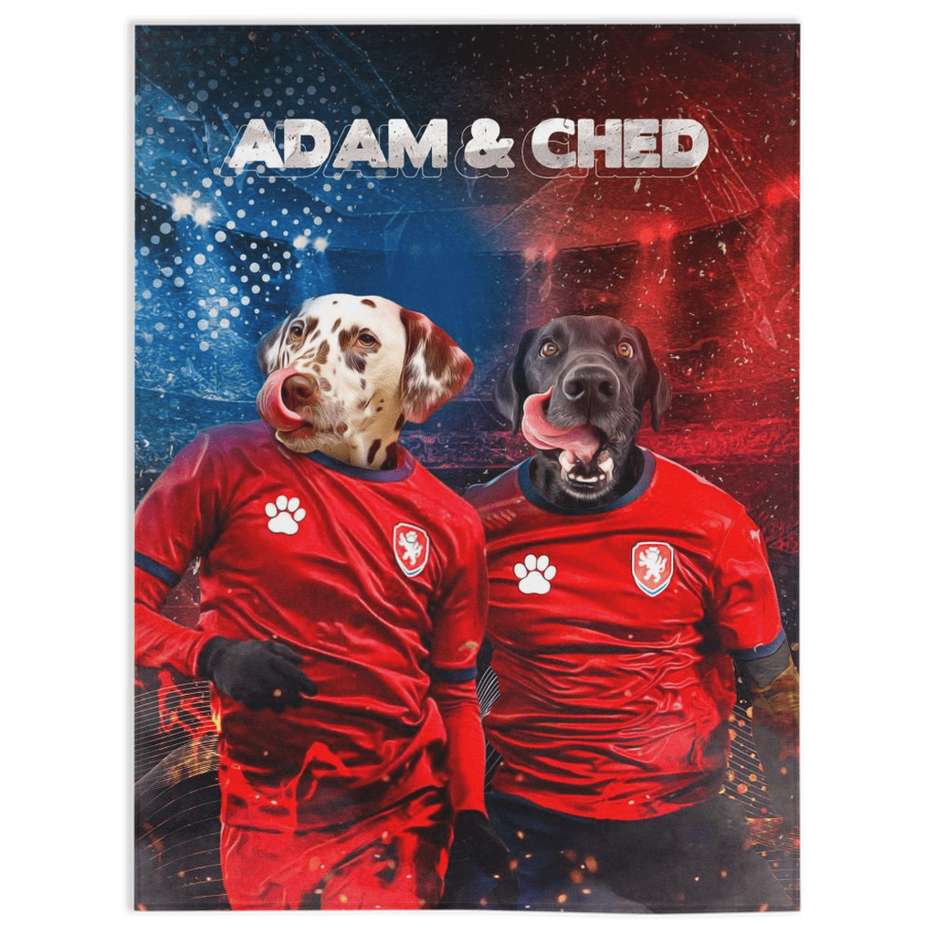 &#39;Czech Doggos&#39; Personalized 2 Pet Blanket
