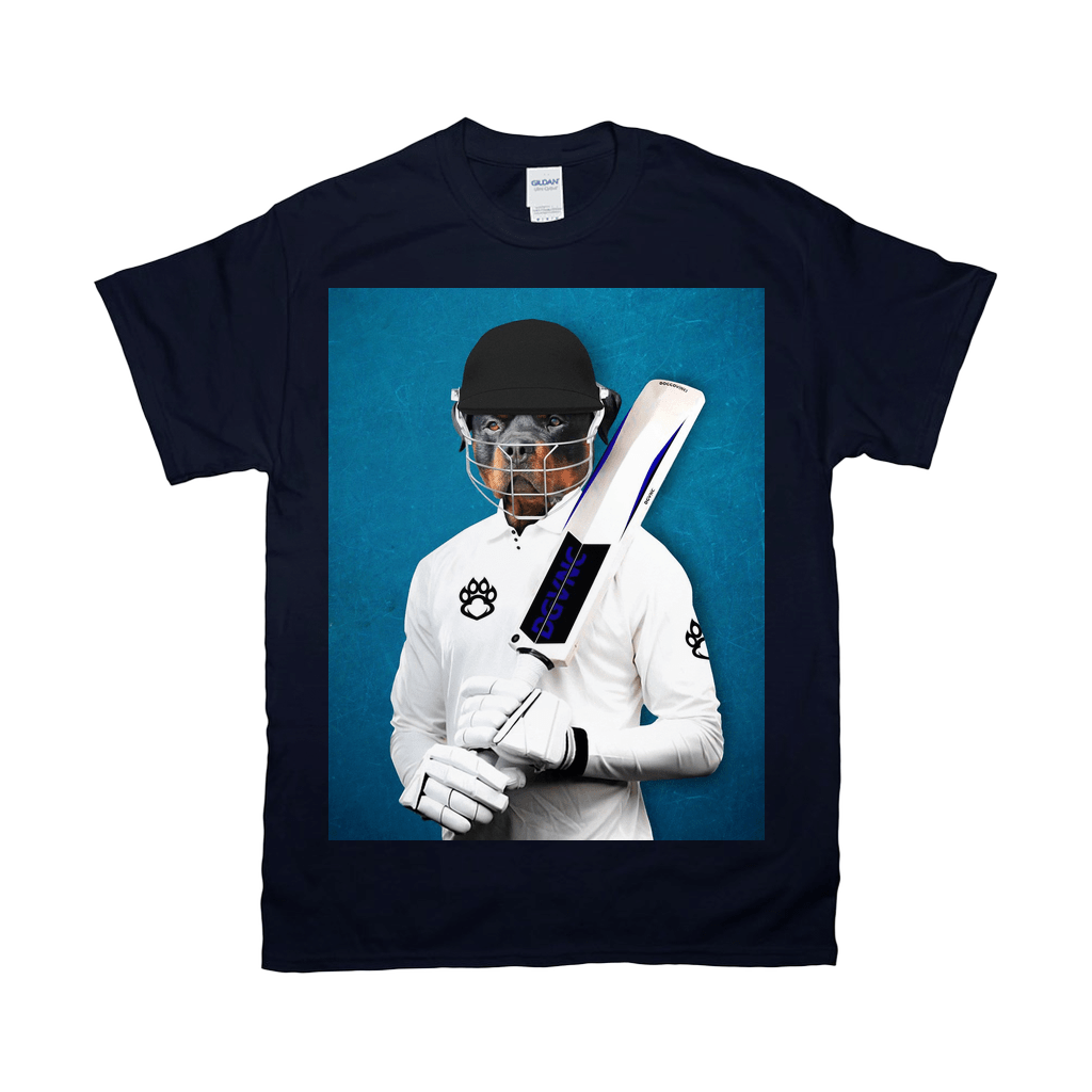 Camiseta personalizada para mascotas &#39;El jugador de críquet&#39; 
