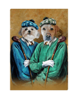 'The Golfers' Personalized 2 Pet Standing Canvas