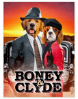 Póster personalizado para 2 mascotas 'Boney and Clyde'