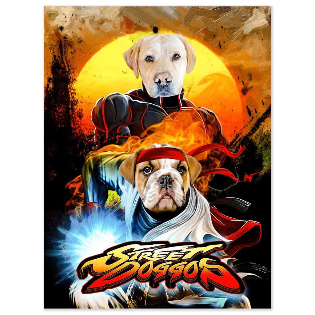 &#39;Street Doggos&#39; Personalized 2 Pet Poster