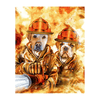 Load image into Gallery viewer, &#39;The Firefighters&#39; Personalized 2 Pet Standing Canvas