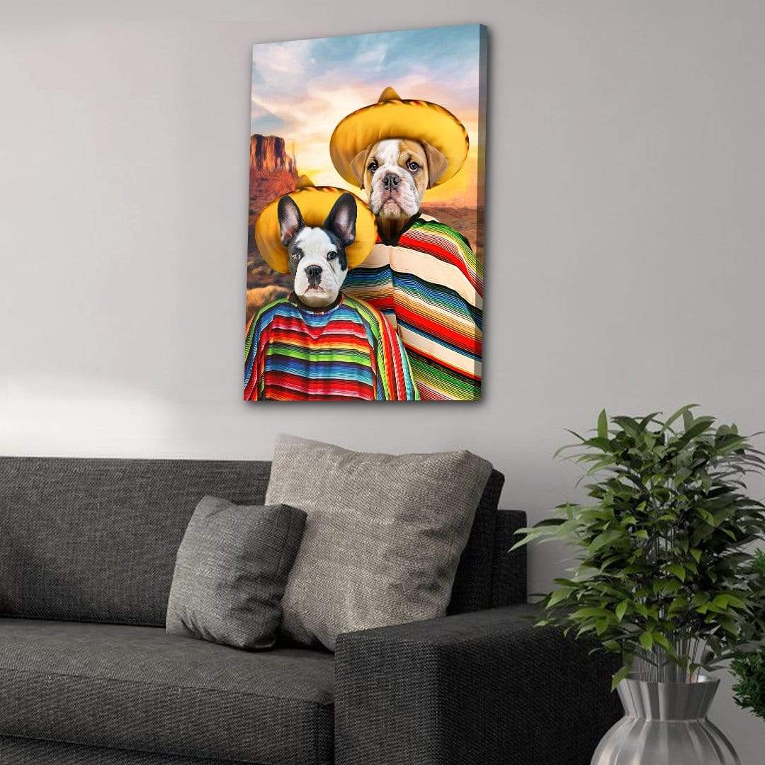 &#39;2 Amigos&#39; Personalized 2 Pet Canvas