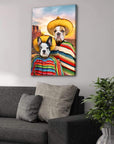 '2 Amigos' Personalized 2 Pet Canvas