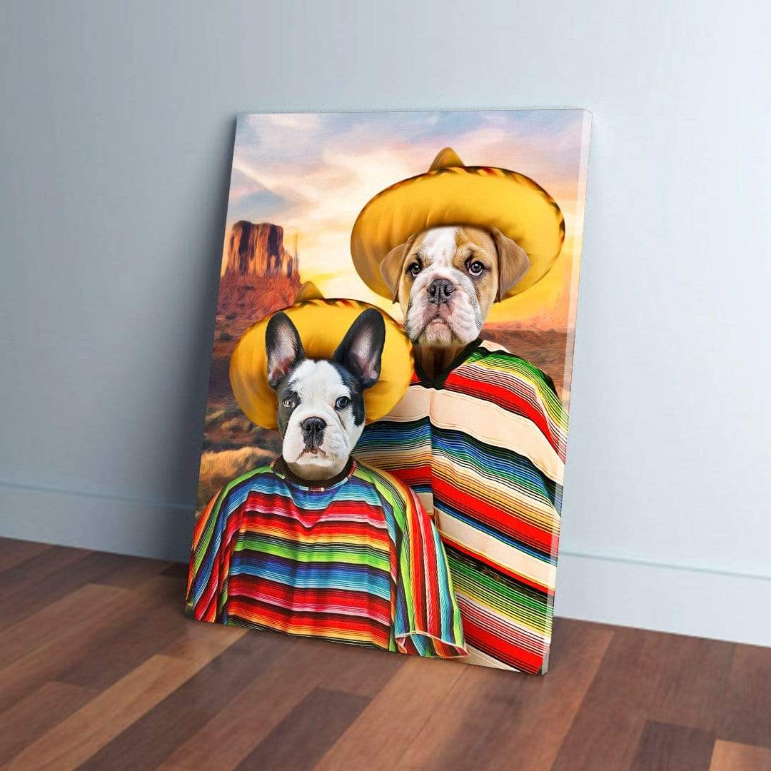 &#39;2 Amigos&#39; Personalized 2 Pet Canvas