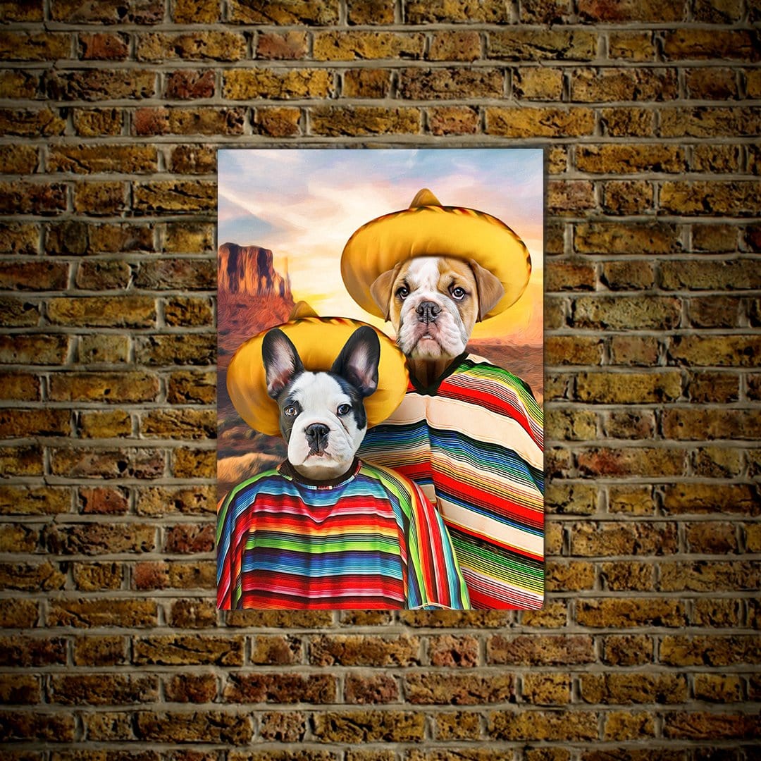 '2 Amigos' Personalized 2 Pet Poster