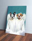 '2 Angels' Personalized 2 Pet Canvas