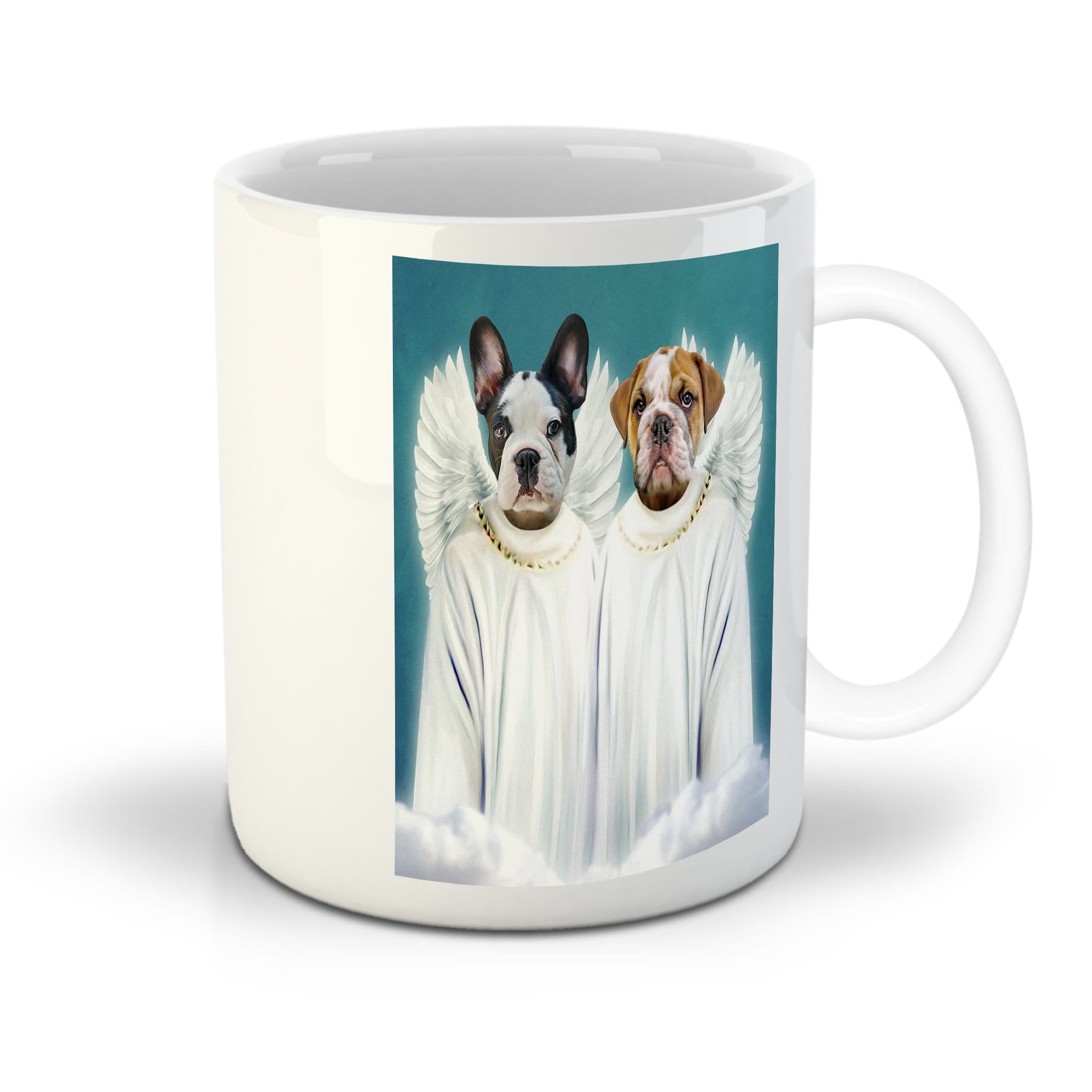 &#39;2 Angels&#39; Personalized 2 Pet Mug