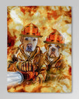 'The Firefighters' Personalized 2 Pet Blanket