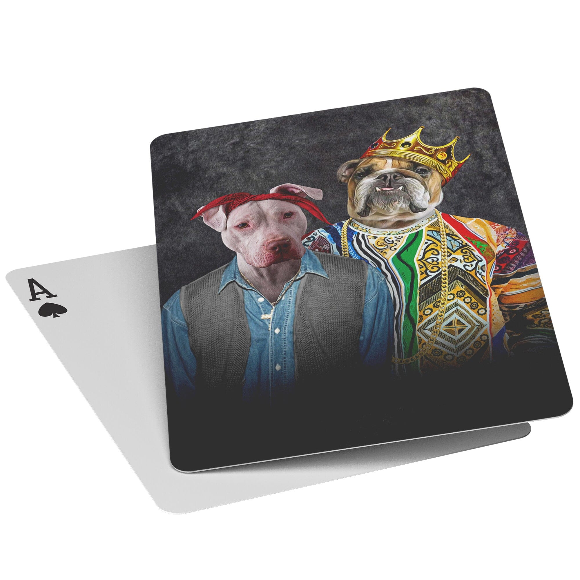 &#39;2Paw and Notorious D.O.G.&#39; Personalized 2 Pet Playing Cards