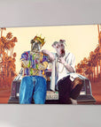 '2Paw and Notorious D.O.G. California Edition' Personalized 2 Pet Canvas