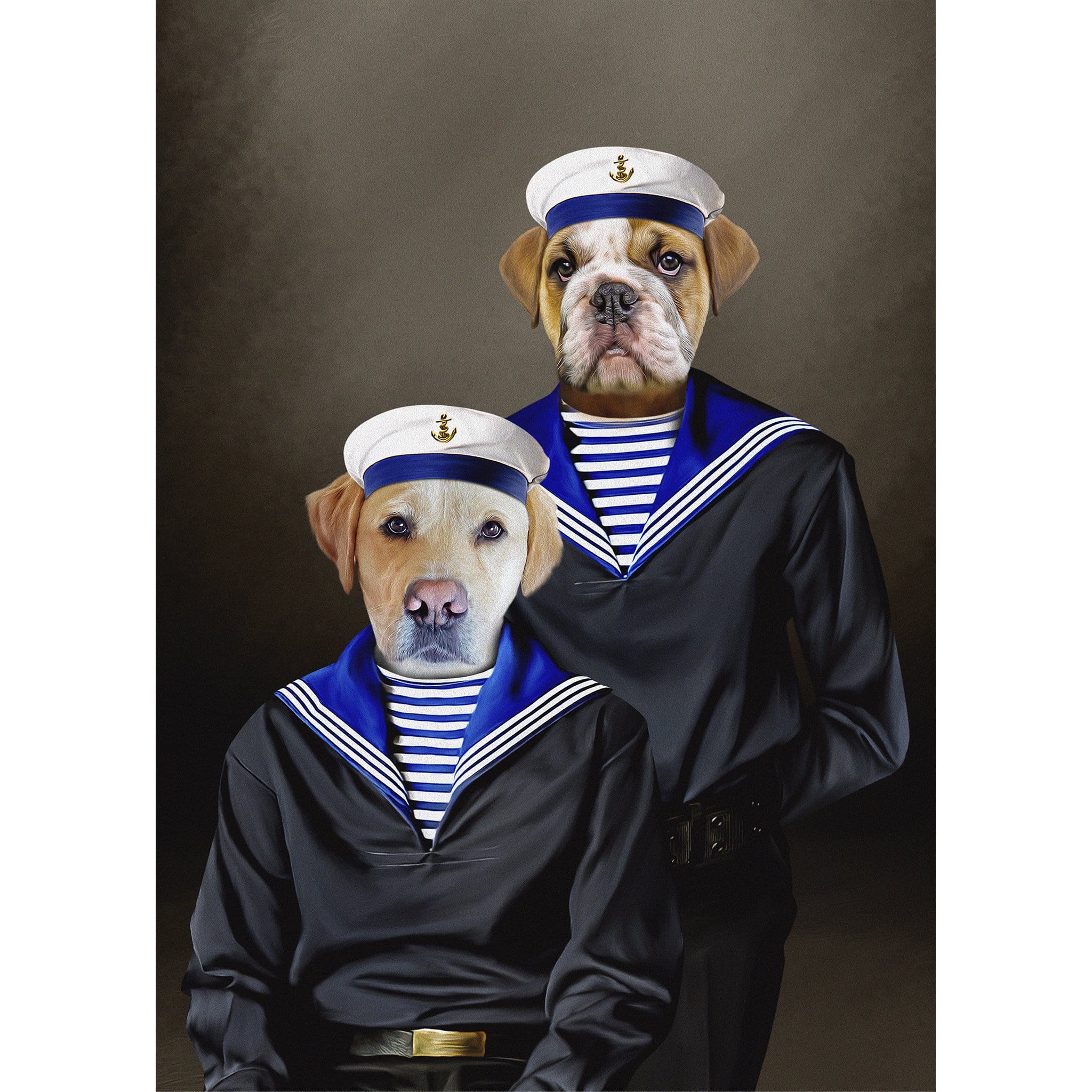 Retrato digital de 2 mascotas de &#39;Los marineros&#39;