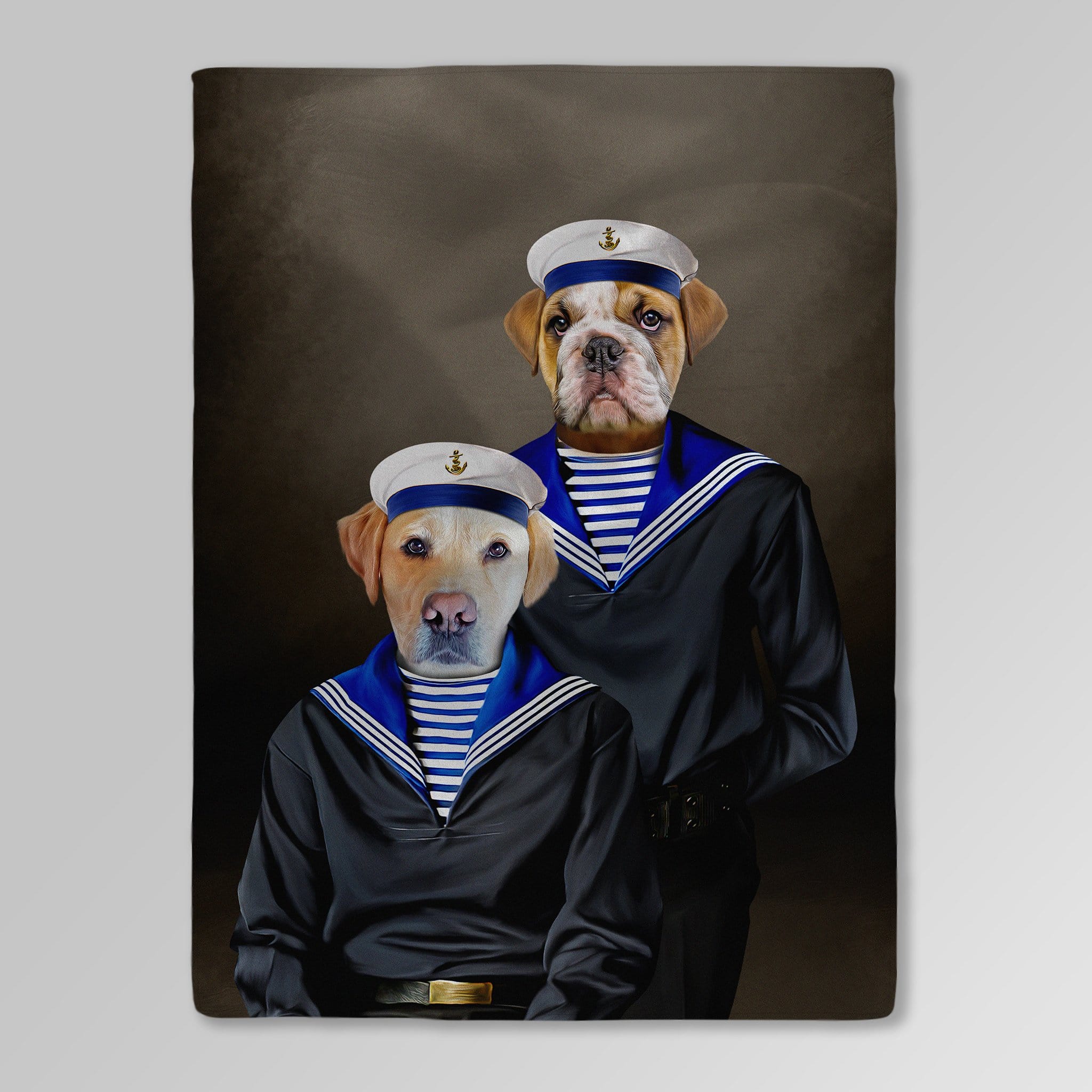 &#39;The Sailors&#39; Personalized 2 Pet Blanket