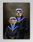 'The Sailors' Personalized 2 Pet Blanket