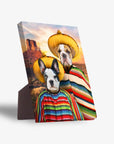 '2 Amigos' Personalized 2 Pet Standing Canvas
