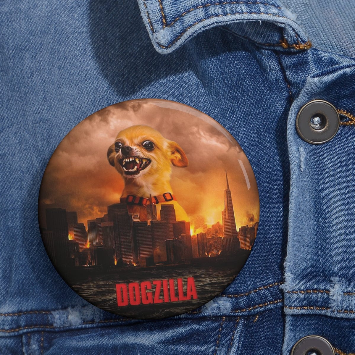 Dogzilla Custom Pin – doggovinci